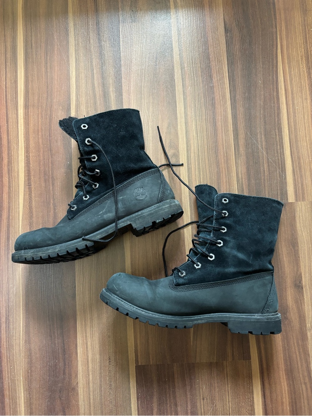 Timberland Black Lace-Up Boots